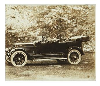 (COLE MOTOR CAR COMPANY) Salesmans album with 18 photos of the Indianapolis-based automobile company titled Cole The Standardized Car.